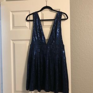 Midnight Blue NBD Sequin Party Dress - Size M